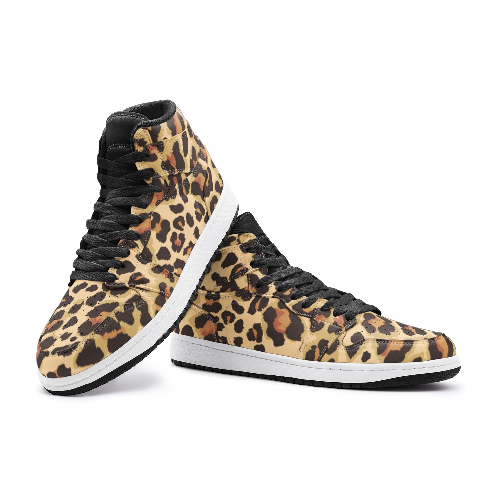 Leopard Sneakers AJ1 | High-top | Classic Brown & Black