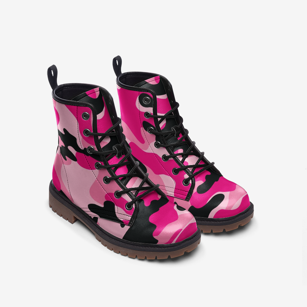 Pink Camo Boots | Candy, Black, & Cerise Mixed Camouflage