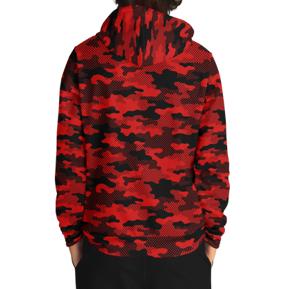 Red Camo Hoodie | Pixel Camouflage