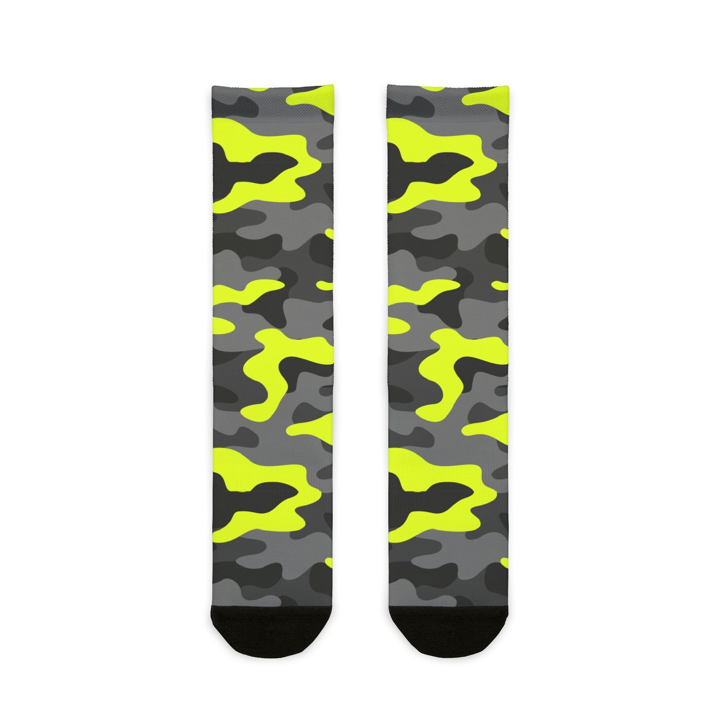 Camo Socks | Yellow, Black, and Gray | Sublimation Crew