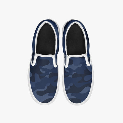 Camo Slip-On Shoes | Deep Blue Camouflage