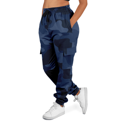 Camo Cargo Pants | Unisex | Deep Blue Camouflage