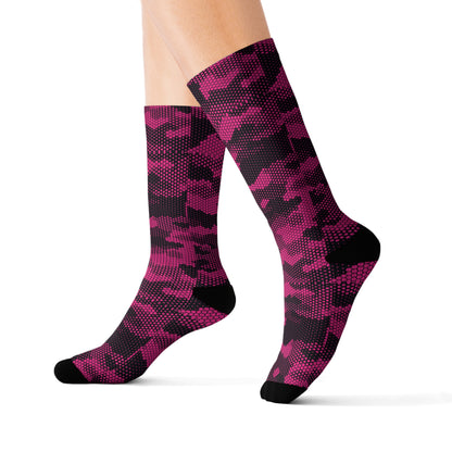 Camo Socks | Digital Pink Camouflage