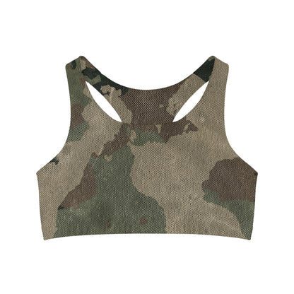 Camo Bra | Dirty Brown Sports Camouflage