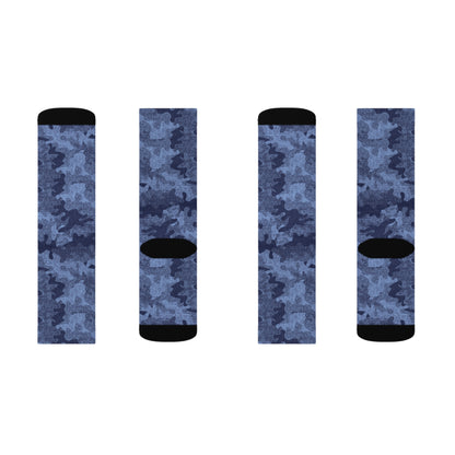 Camo Socks | Denim Blue Camouflage