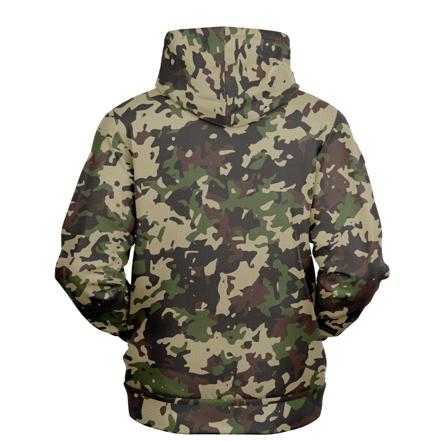 Military Brown Hoodie | Khaki, Gray and Lava Mixed Camo