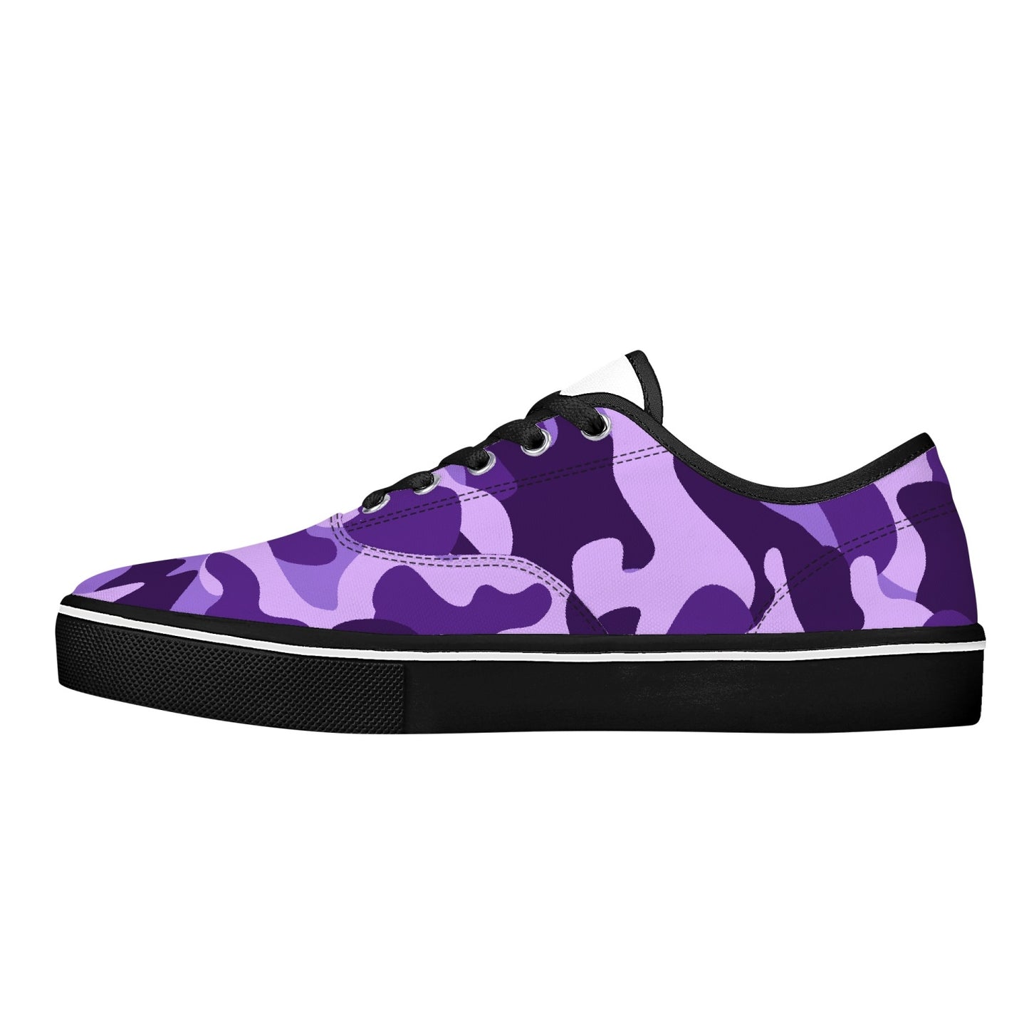 Camo Skate Shoes | Purple, Blue, and Mauve Camouflage