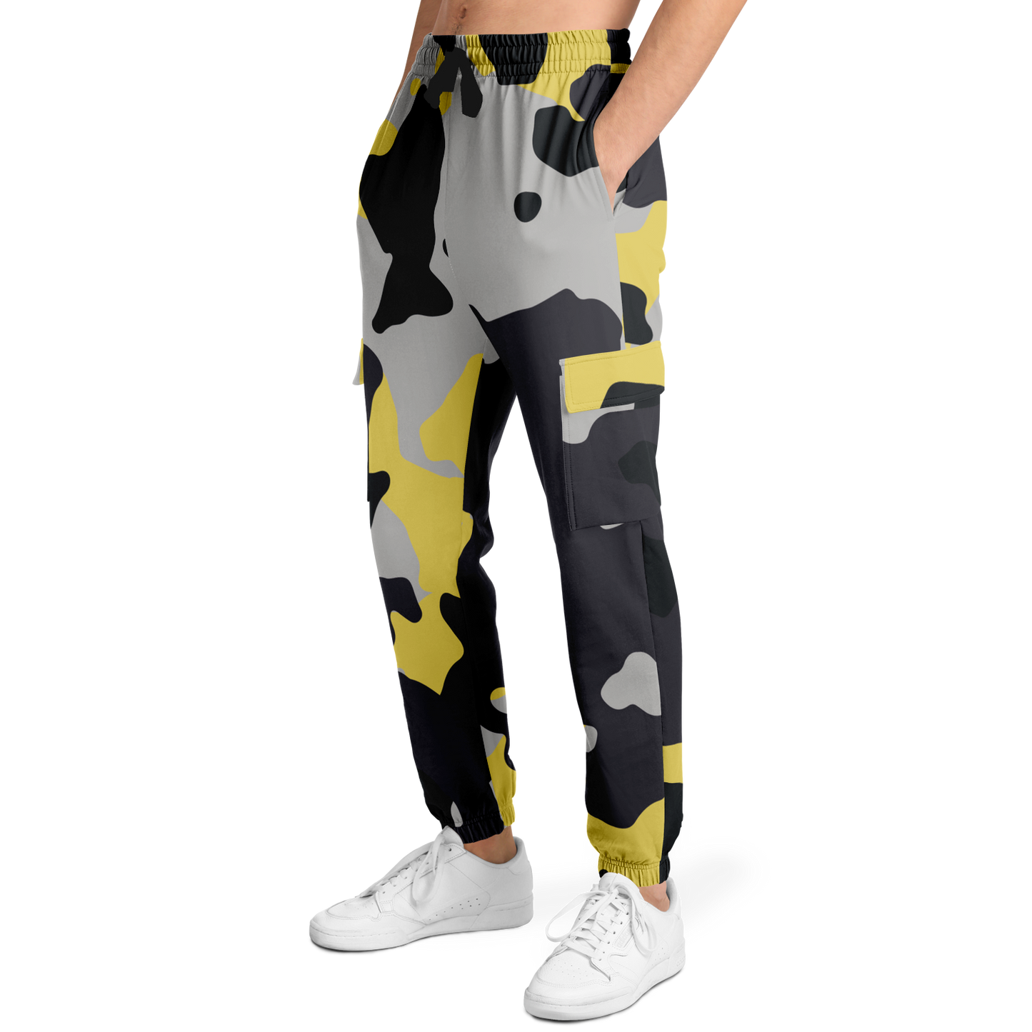 Camo Cargo Pants | Unisex | Yellow, Black & Silver Camouflage