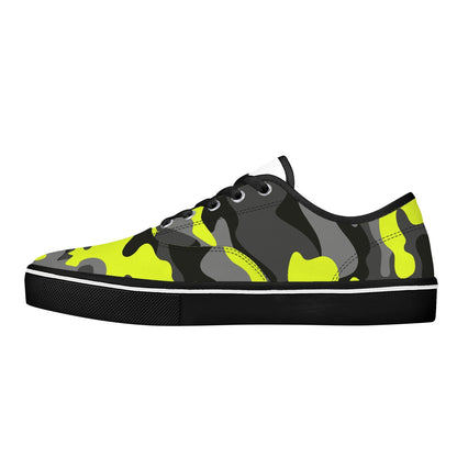 Camo Skate Shoes | Yellow, Black, and Gray Camouflage