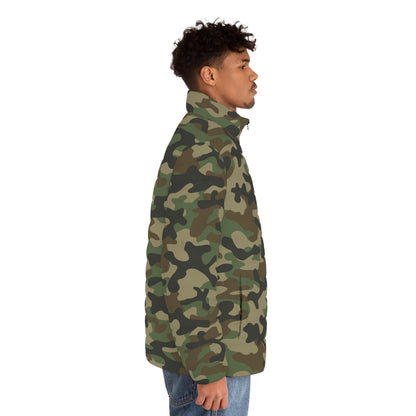 Men's Camo Puffer Jacket | Military Brown Camouflage