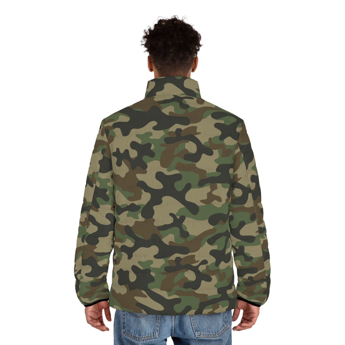 Men's Camo Puffer Jacket | Military Brown Camouflage