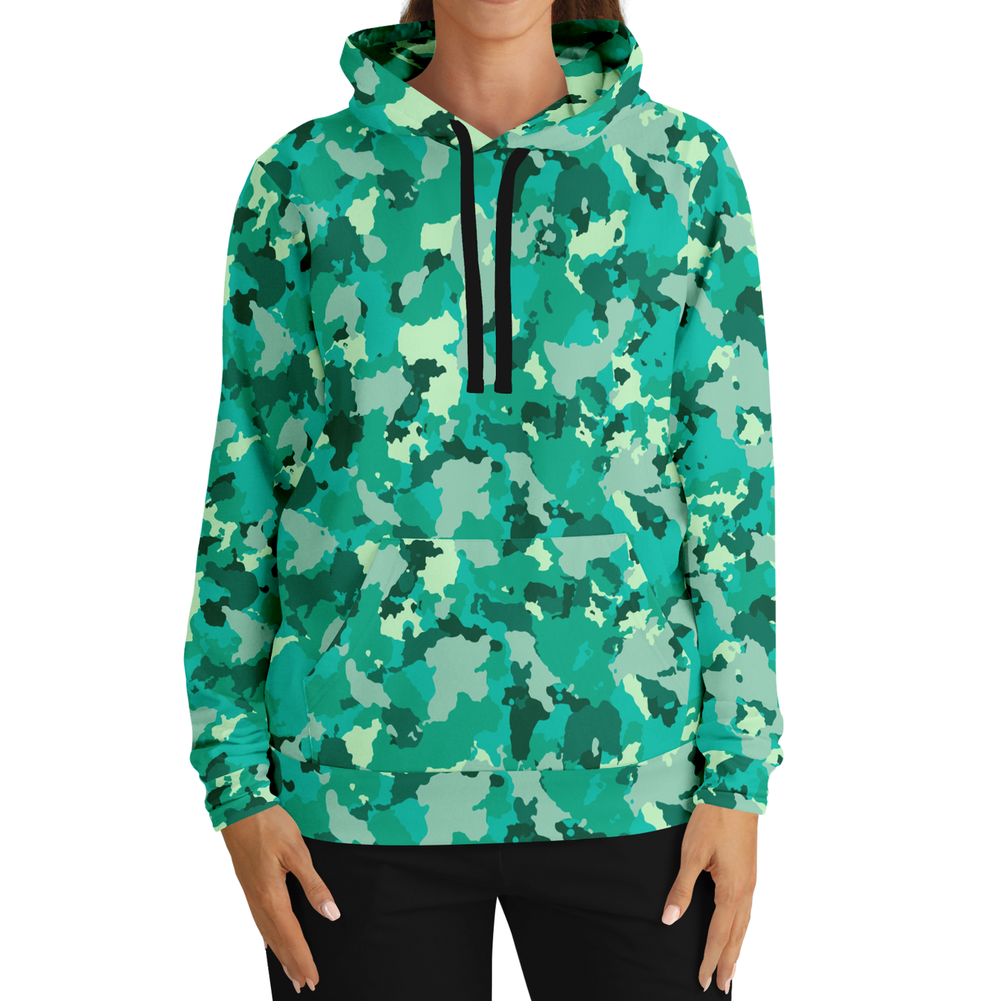 Cyan Green Camo Hoodie | Military Camouflage