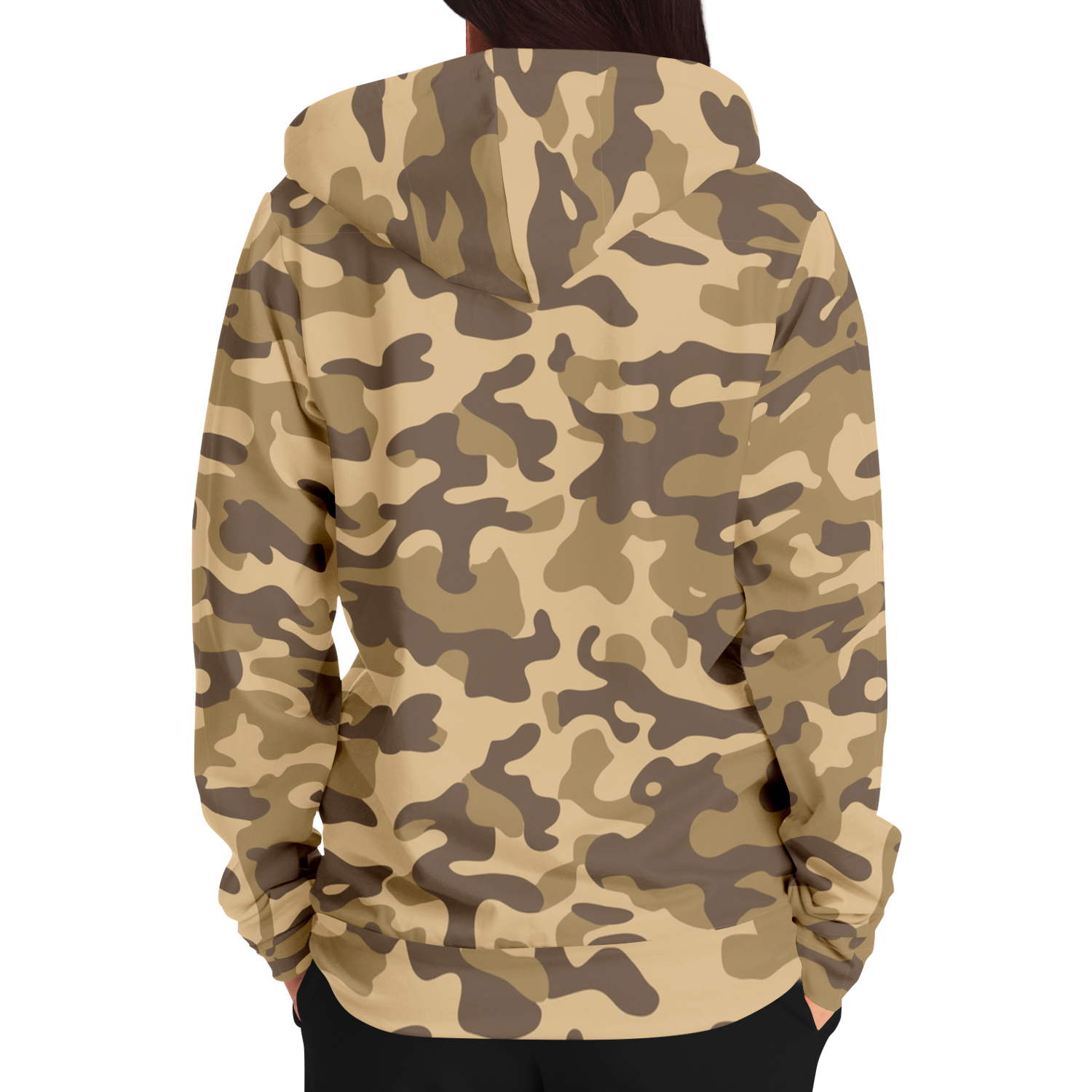 Zip-Up Hoodie | Khaki Camouflage