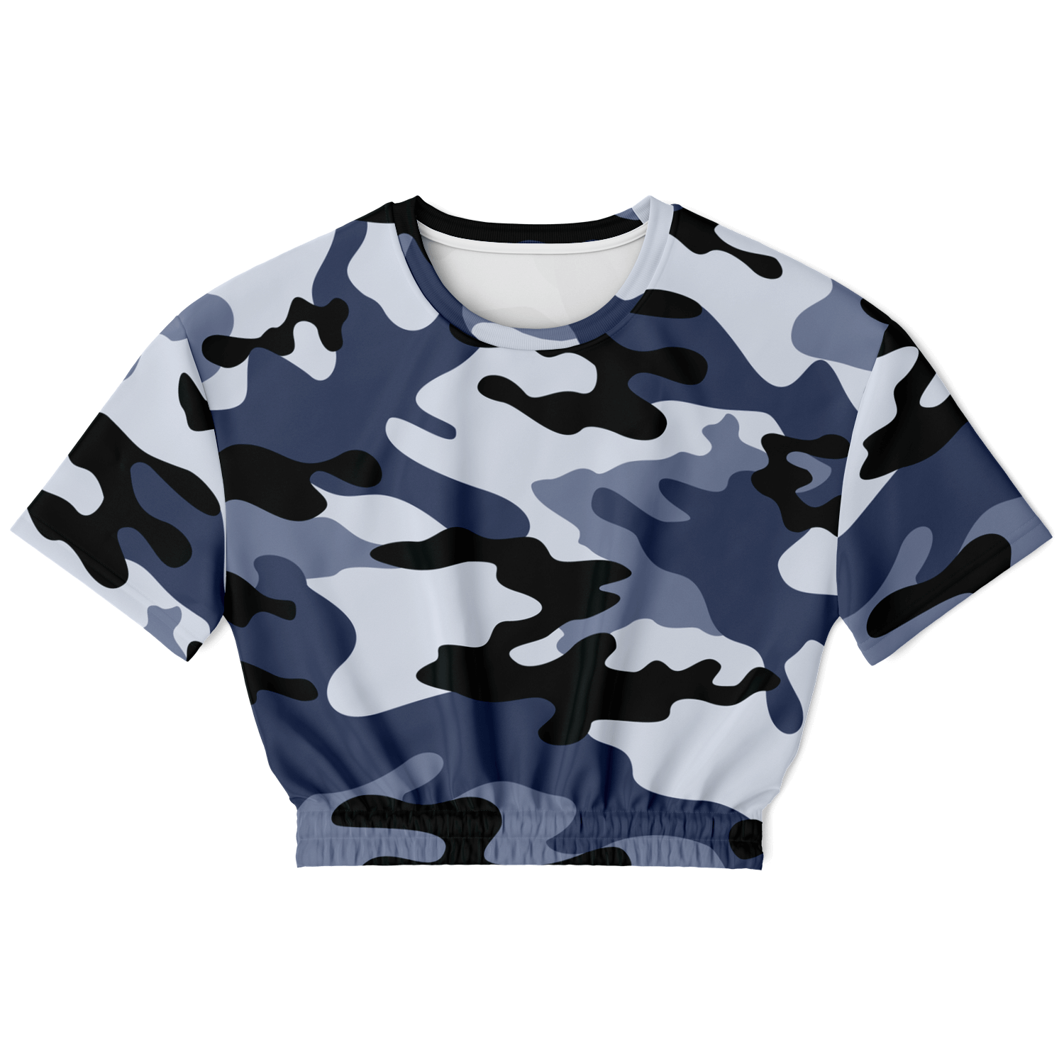 Camo Crop Top Sweatshirt | Light Blue Camouflage