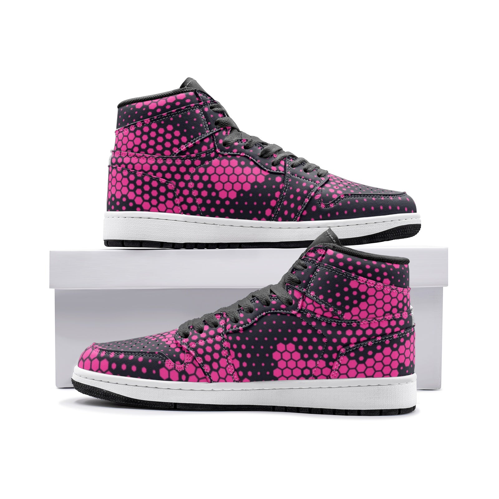 Camo Sneakers | High-Top | Pink Digital Camouflage