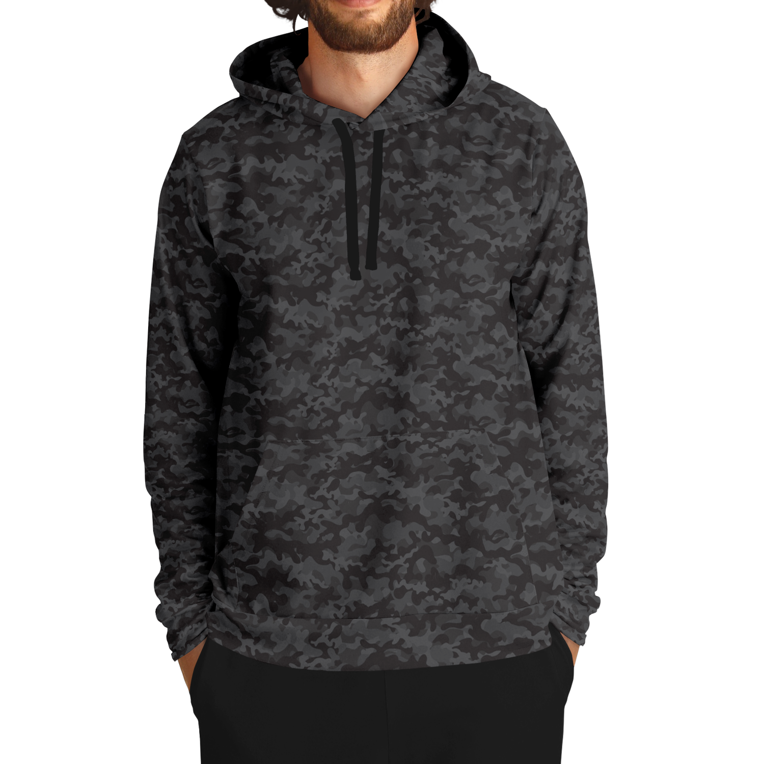 Black Camo Hoodie | Classic Army Camouflage