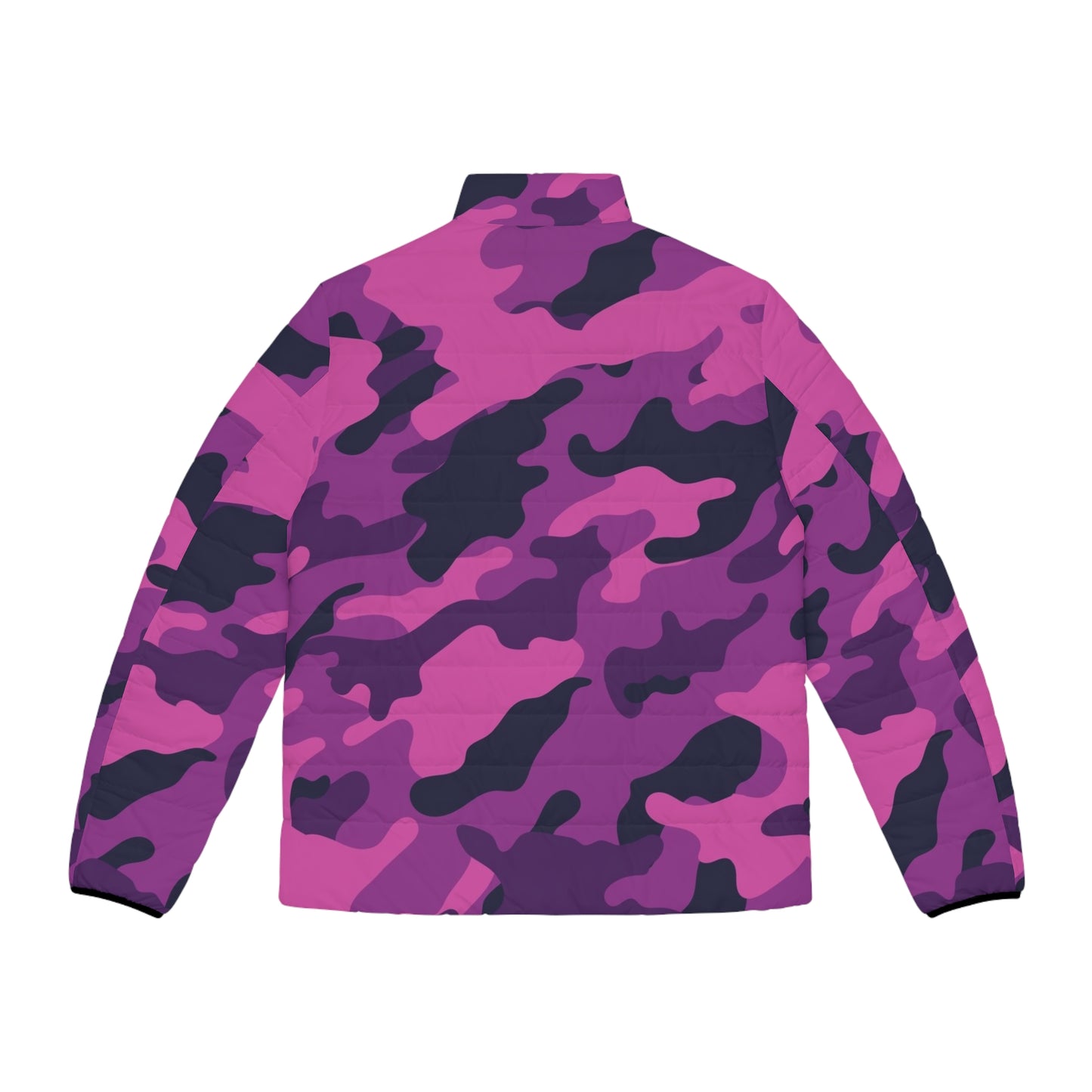 Camo Puffer Jacket For Men | Mixed Pink, Blue & Magenta