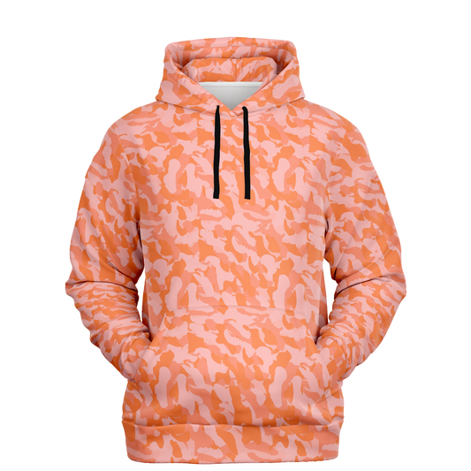 Camo Hoodie | Mango, Melon and Dark Salmon Camouflage