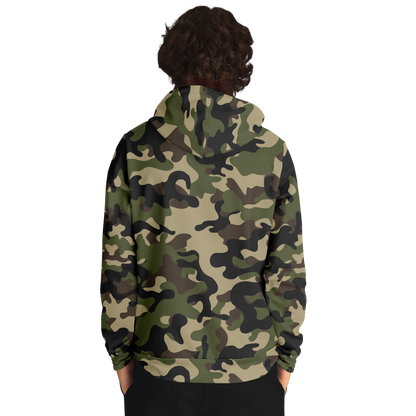 Army Brown Hoodie | Mixed Khaki and Jungle Green Camo