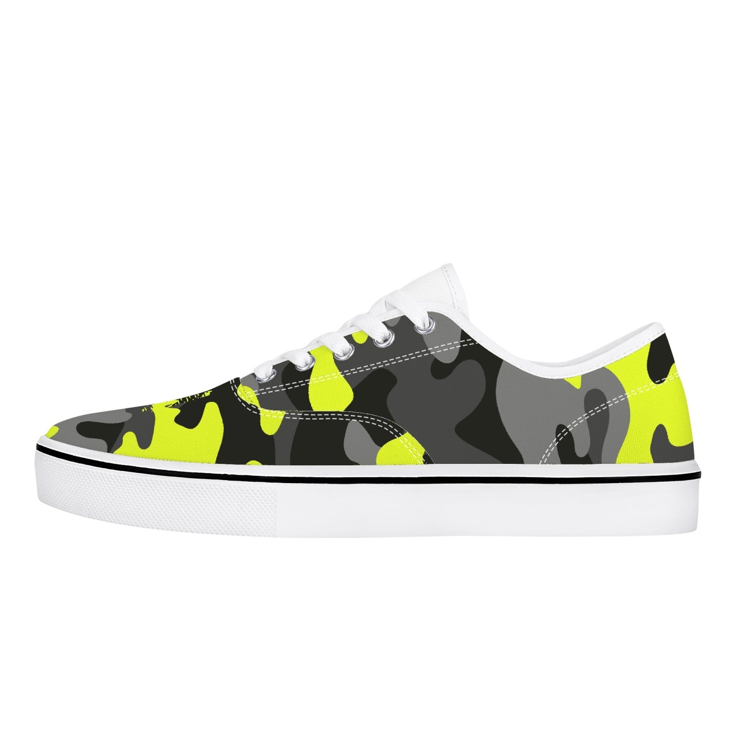 Camo Skate Shoes | Yellow, Black, and Gray Camouflage