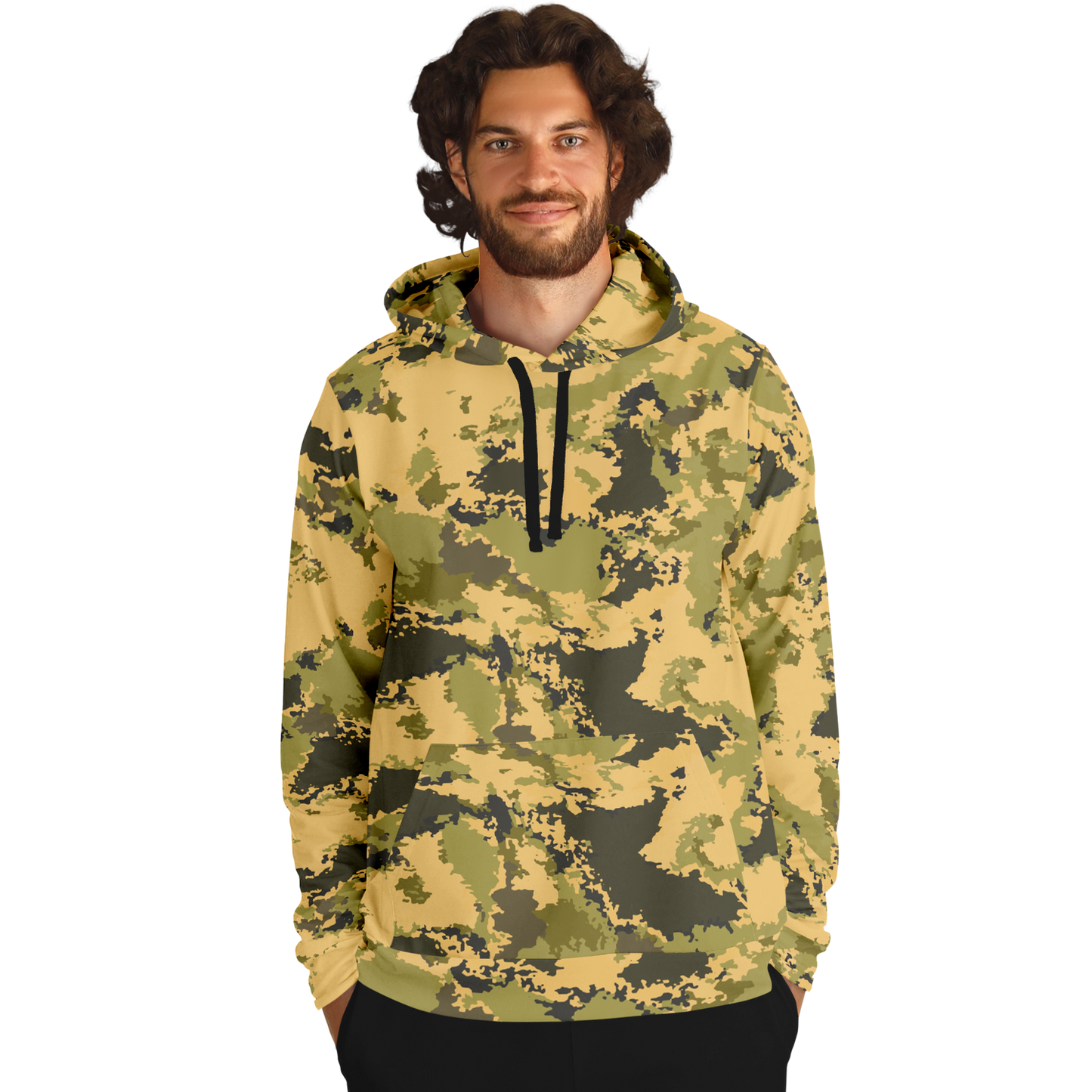 Green Camo Hoodie | Watercolor Desert Camouflage