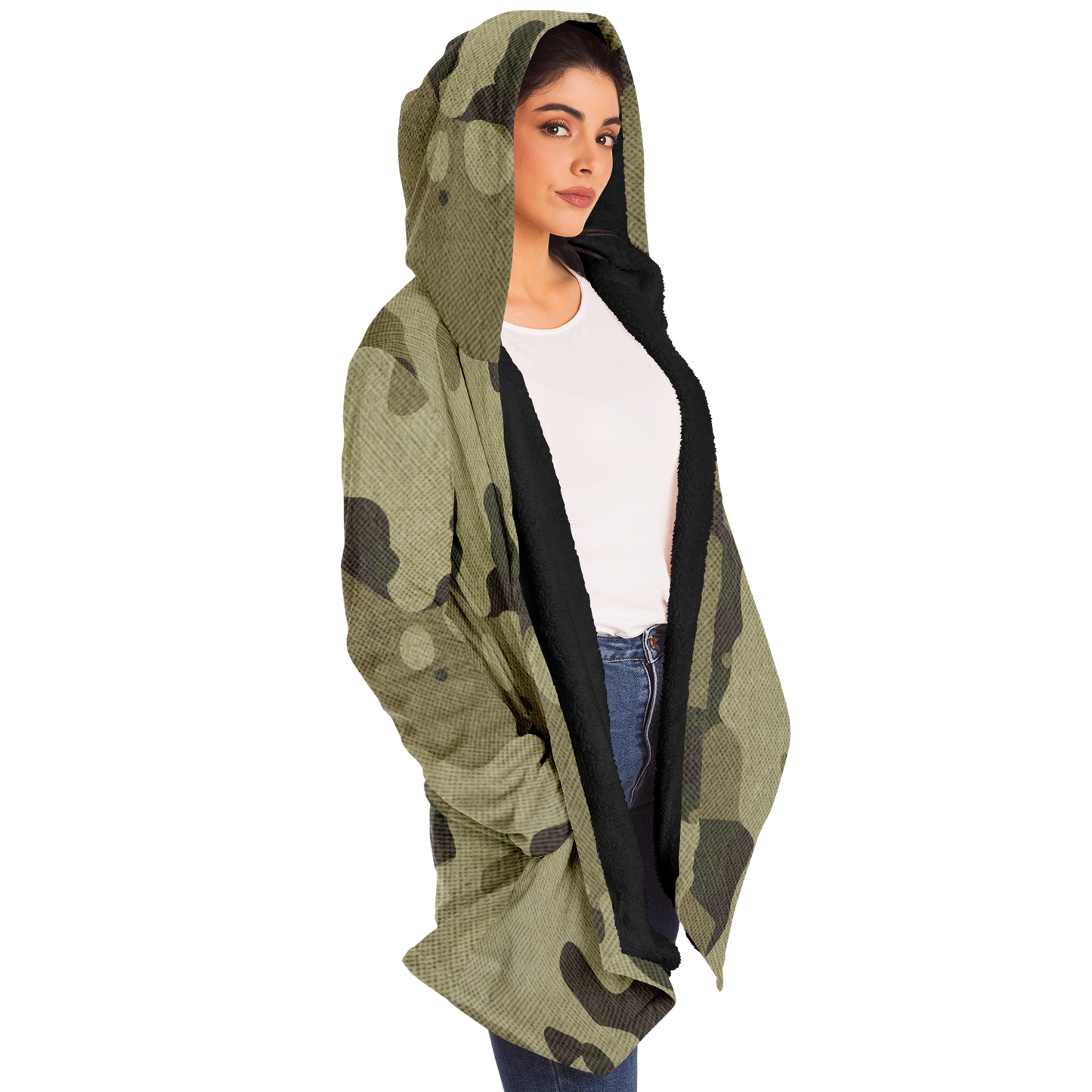 Camo Cloak | Green Fabric Camouflage | Microfleece