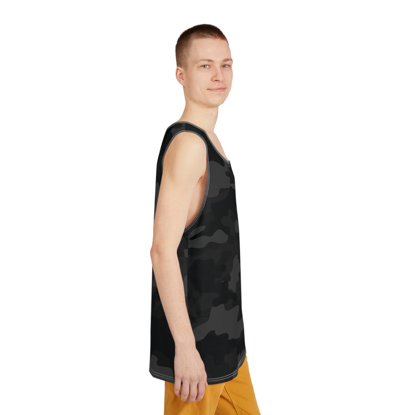 Men's Camo Tank Top | Black Camouflage | Loose Fit