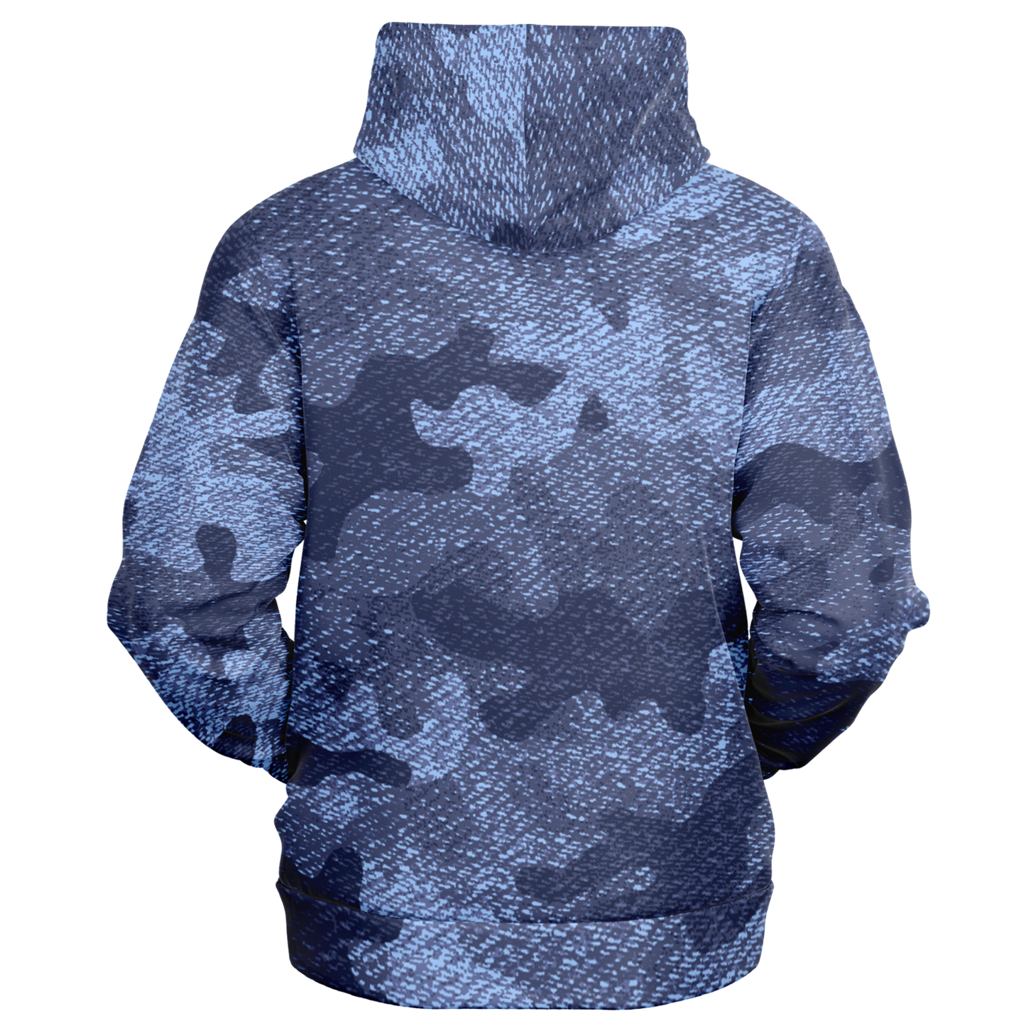 Zip-Up Hoodie | Denim Blue Camouflage