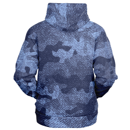 Zip-Up Hoodie | Denim Blue Camouflage