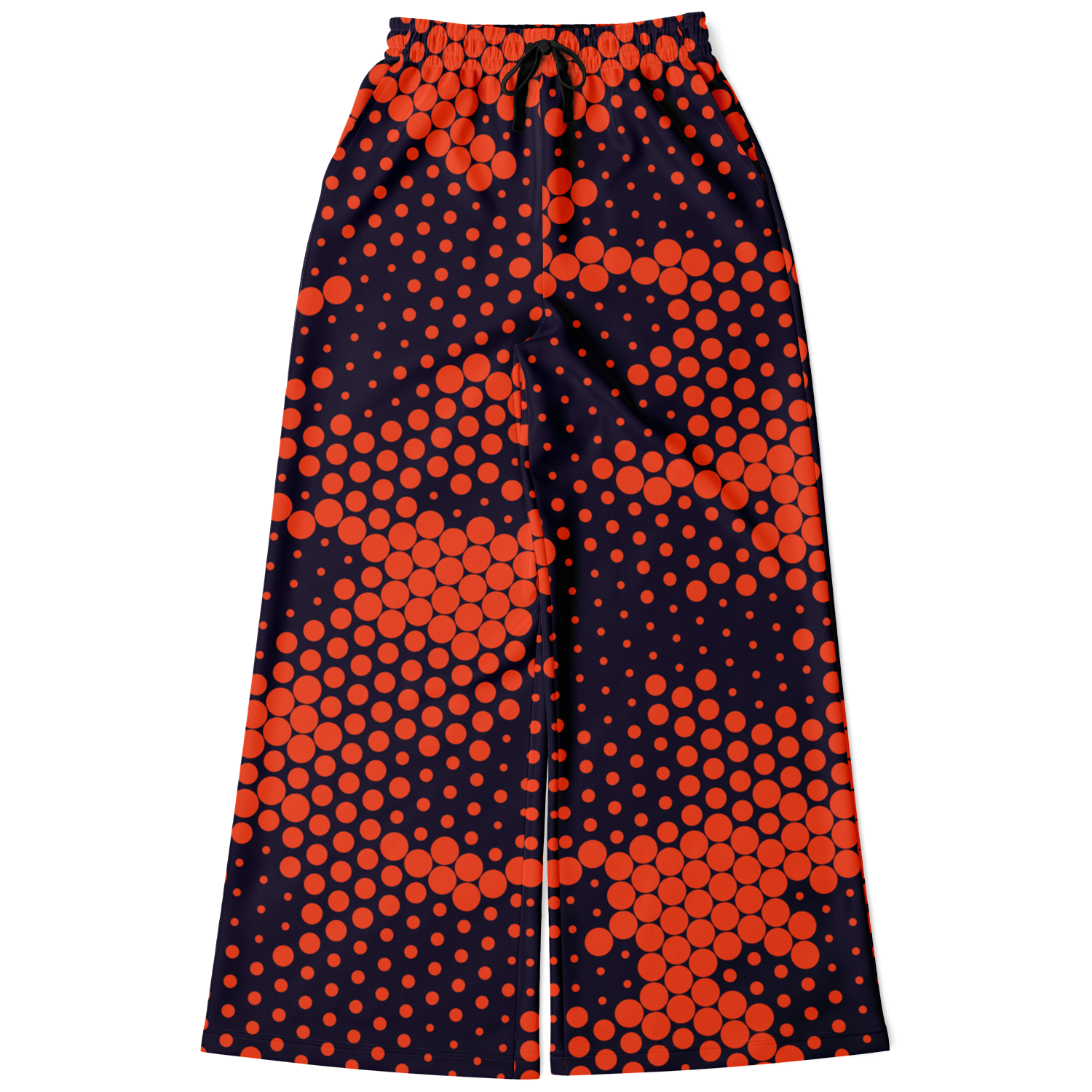 Camo Wide Leg Pants | Orange & Blue Digital Camouflage