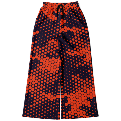 Camo Wide Leg Pants | Orange & Blue Digital Camouflage