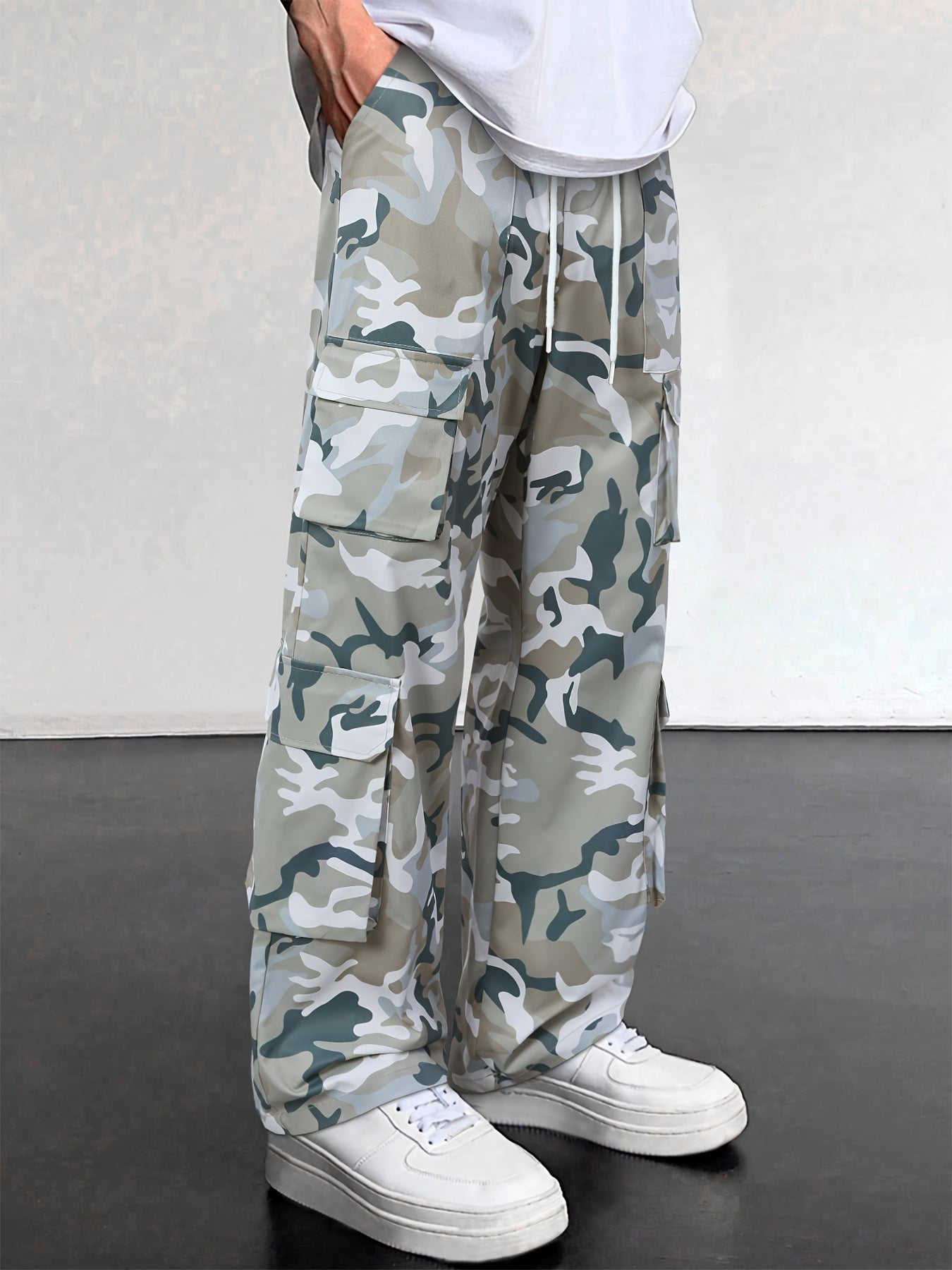 Men's Camo Cargo Pants | Loose Fit, Multi-Pocket Design