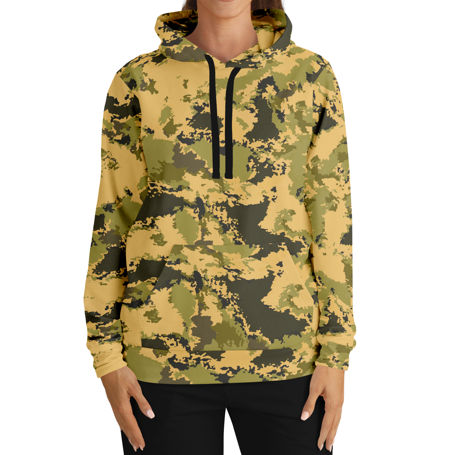 Green Camo Hoodie | Watercolor Desert Camouflage