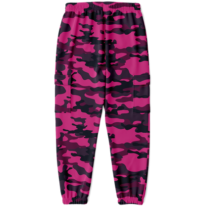 Pink Camo Cargo Pants | Onyx & Deep Blue Mixed Camouflage