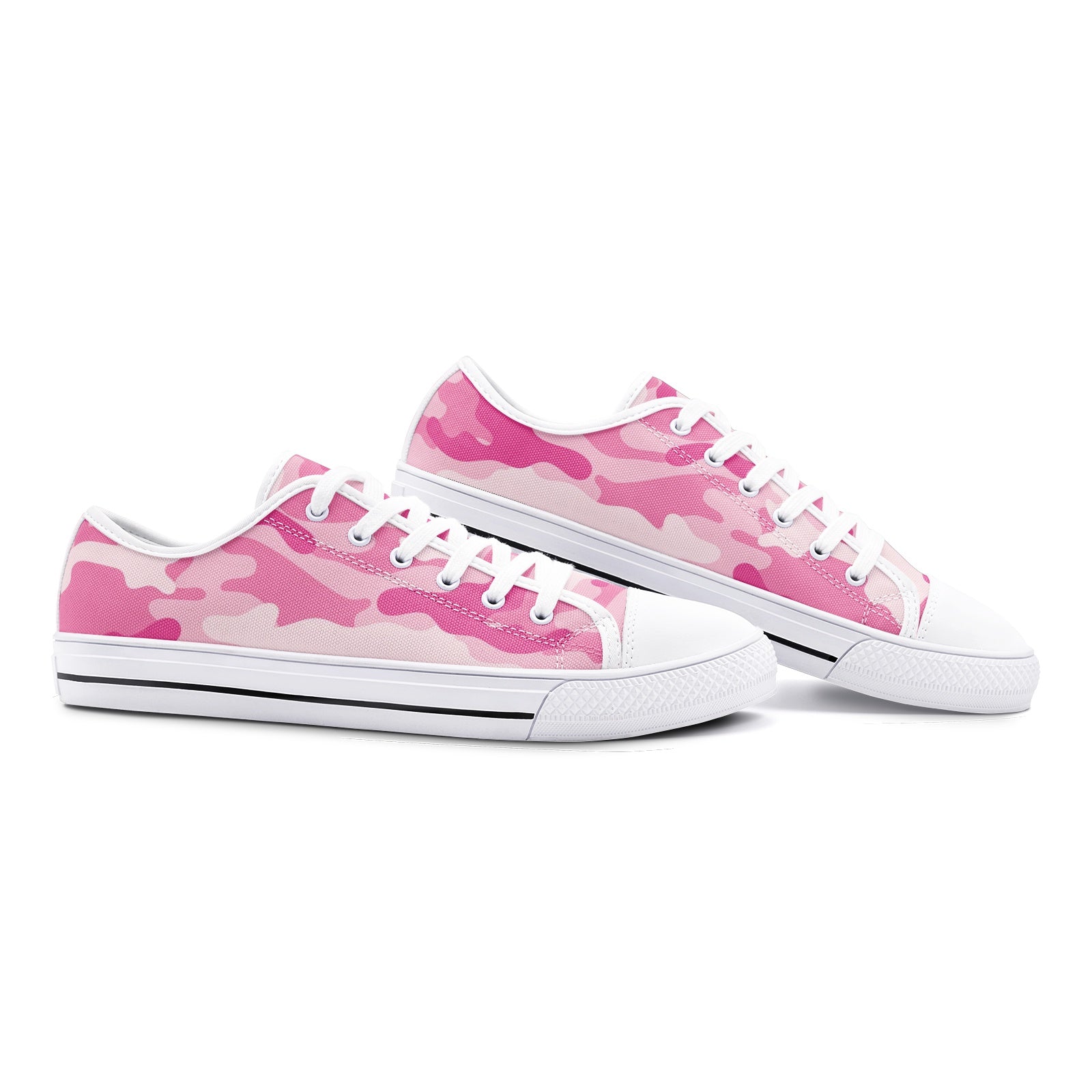 Camo Shoes | Low Top Canvas | Lavender Pink Camouflage