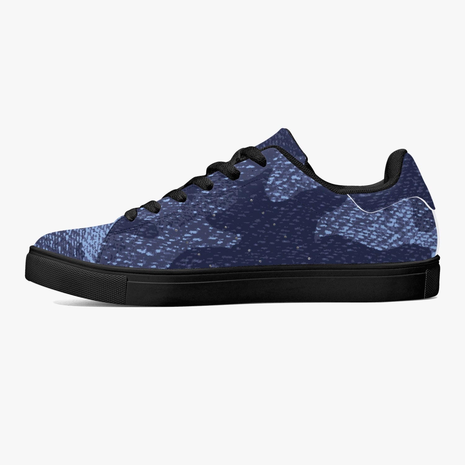 Camo Sneakers | Classic Low-Top Leather | Denim Blue