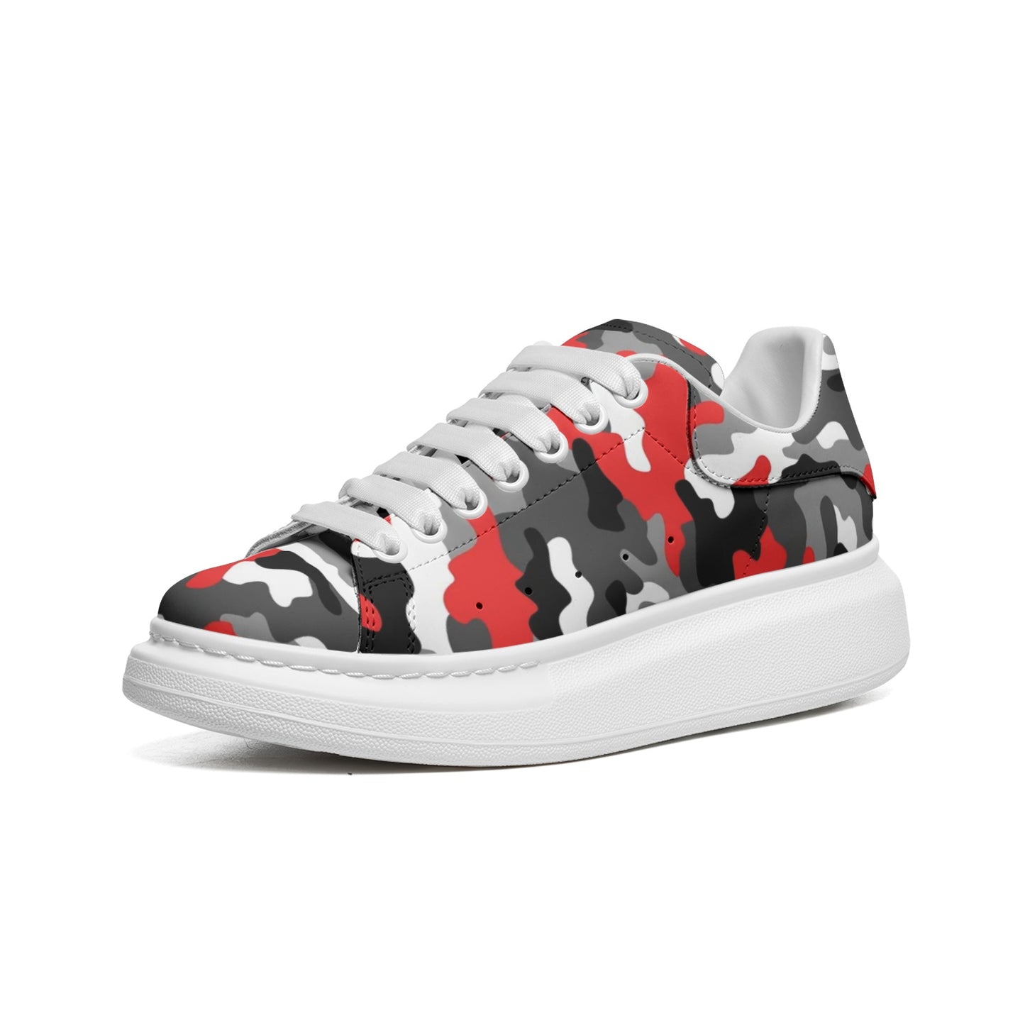 Oversized McQueen Sneakers | Red, Gray, Black, and White