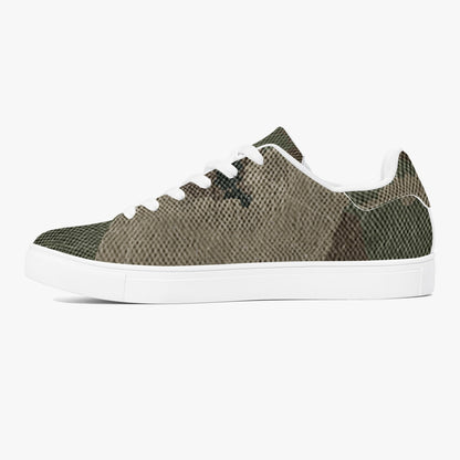 Camo Sneakers | Classic Low-Top Leather | Dirty Brown