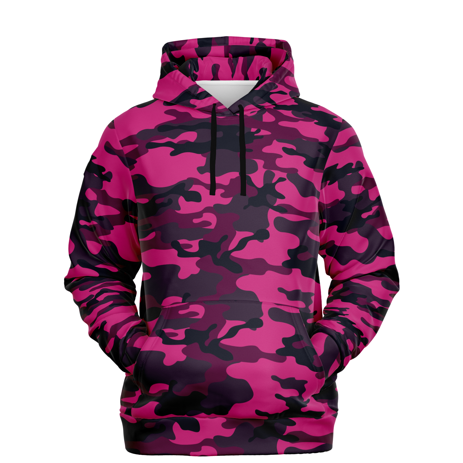 Pink Camo Hoodie | Onyx & Deep Blue Mixed Camouflage