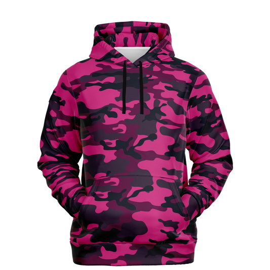 Pink Camo Hoodie | Onyx & Deep Blue Mixed Camouflage