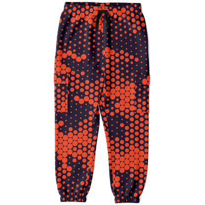 Camo Cargo Pants | Unisex | Orange & Blue Digital