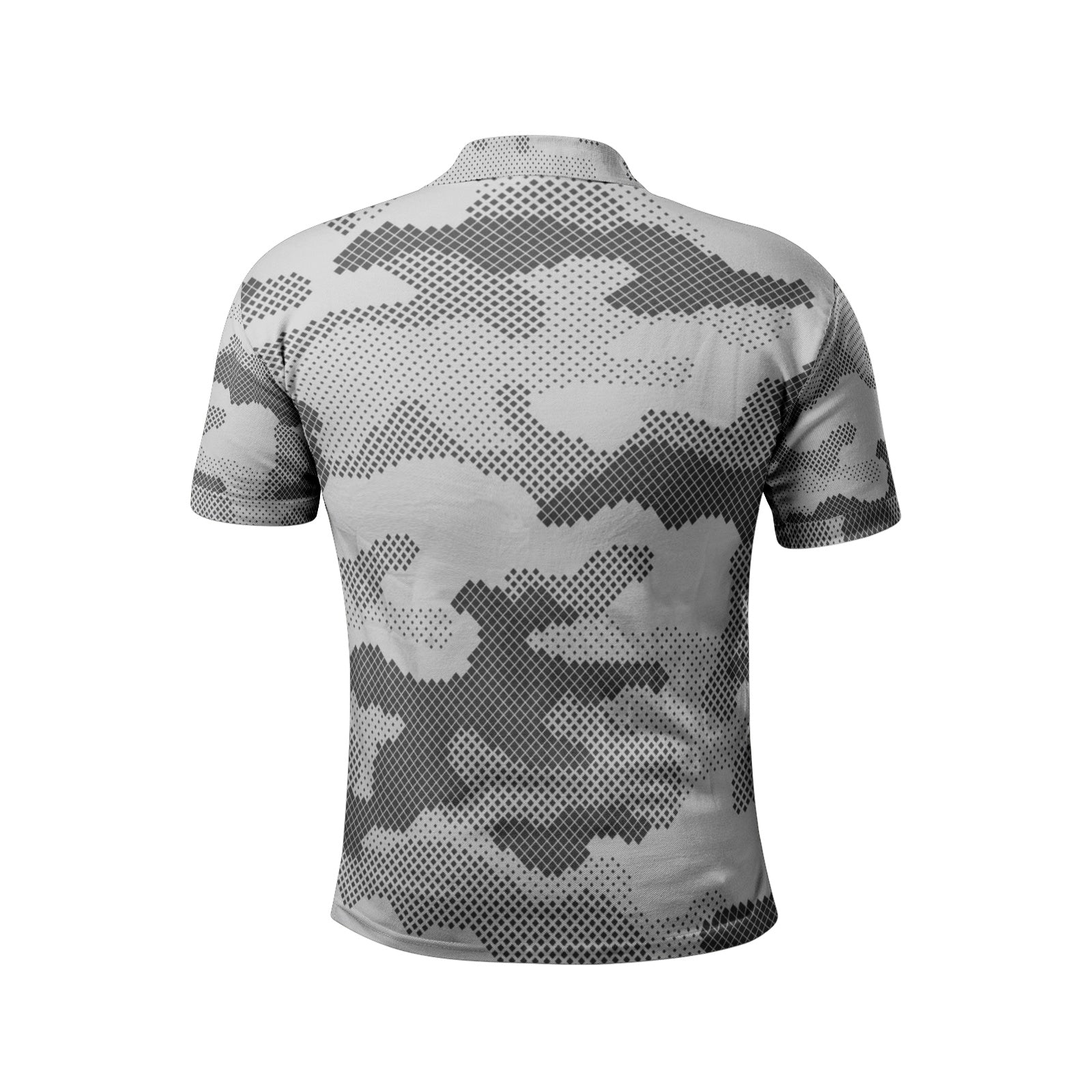 Camo Golf Shirt | Gray Digital Camouflage