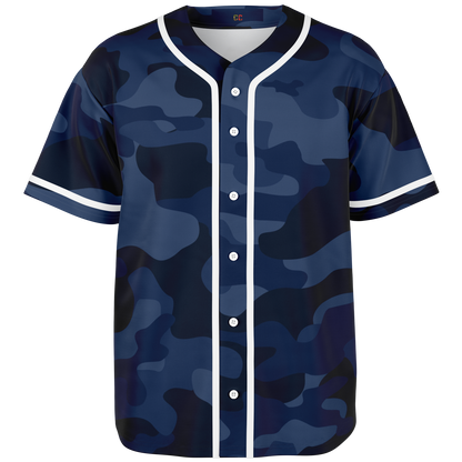 Camo Baseball Jersey | Deep Blue Camouflage