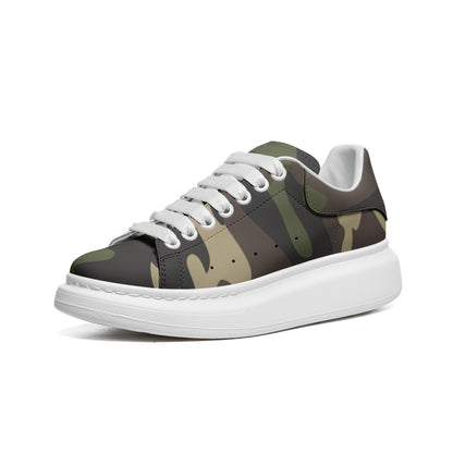 Oversized McQueen Sneakers | Classic Green Camouflage