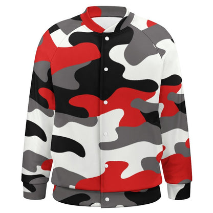 Men's Camo Jacket | Red, Black & White Camouflage