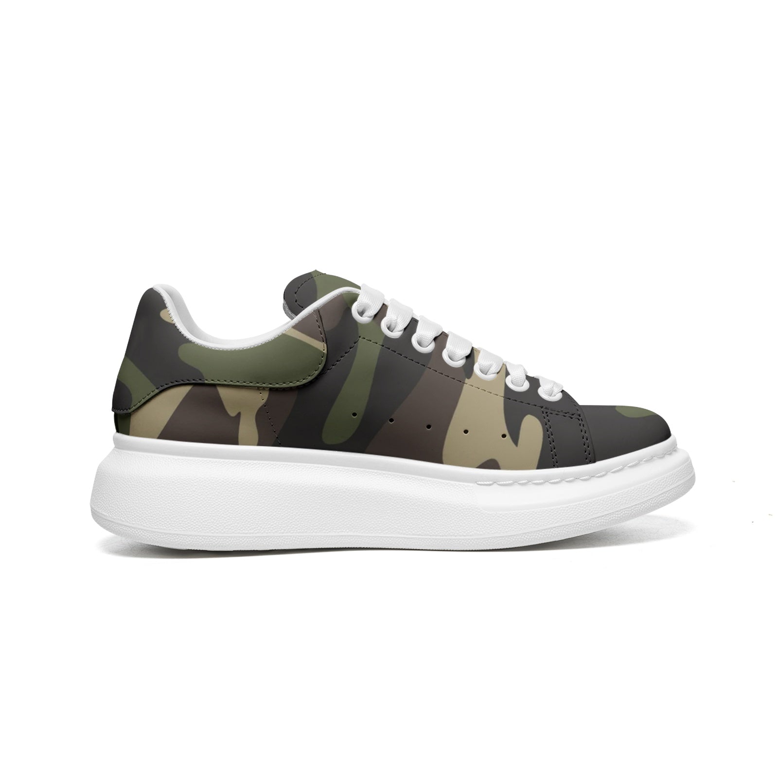 Oversized McQueen Sneakers | Classic Green Camouflage