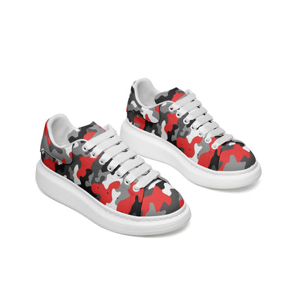 Oversized McQueen Sneakers | Red, Gray, Black, and White