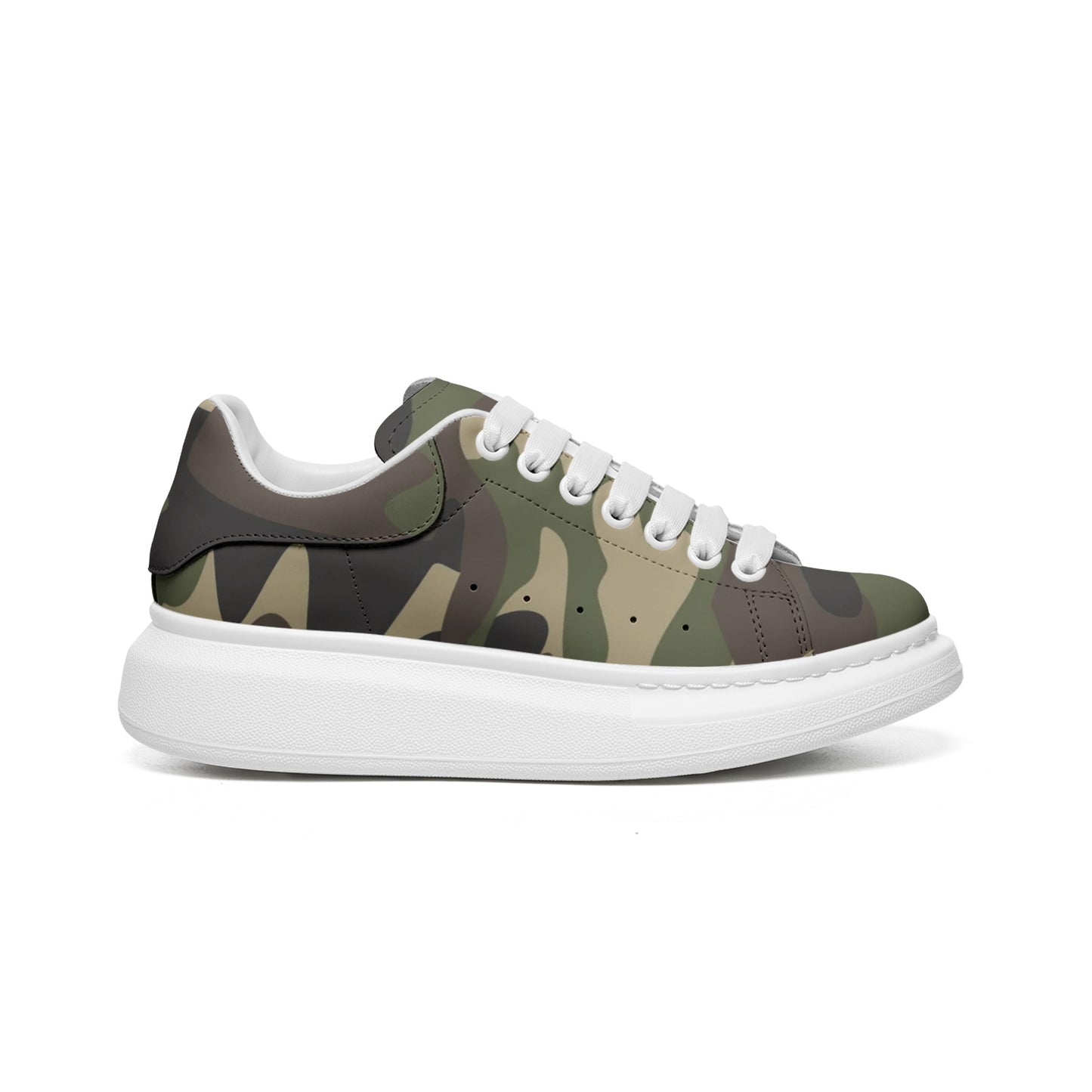 Oversized McQueen Sneakers | Classic Green Camouflage