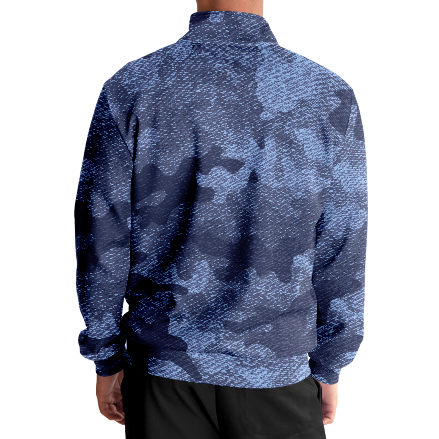 Camo Track Jacket | Denim Blue Camouflage