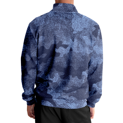 Camo Track Jacket | Denim Blue Camouflage